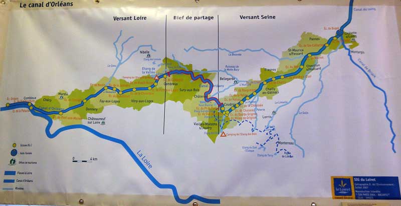 Plan du canal d'Orléans
