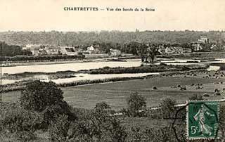 Chartrettes Vue des brords de la Seine